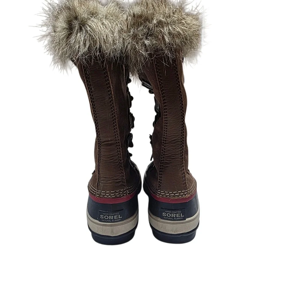Sorel Joan of Arctic Womens 9 Brown Winter Snow Boots Faux Fur Waterproof